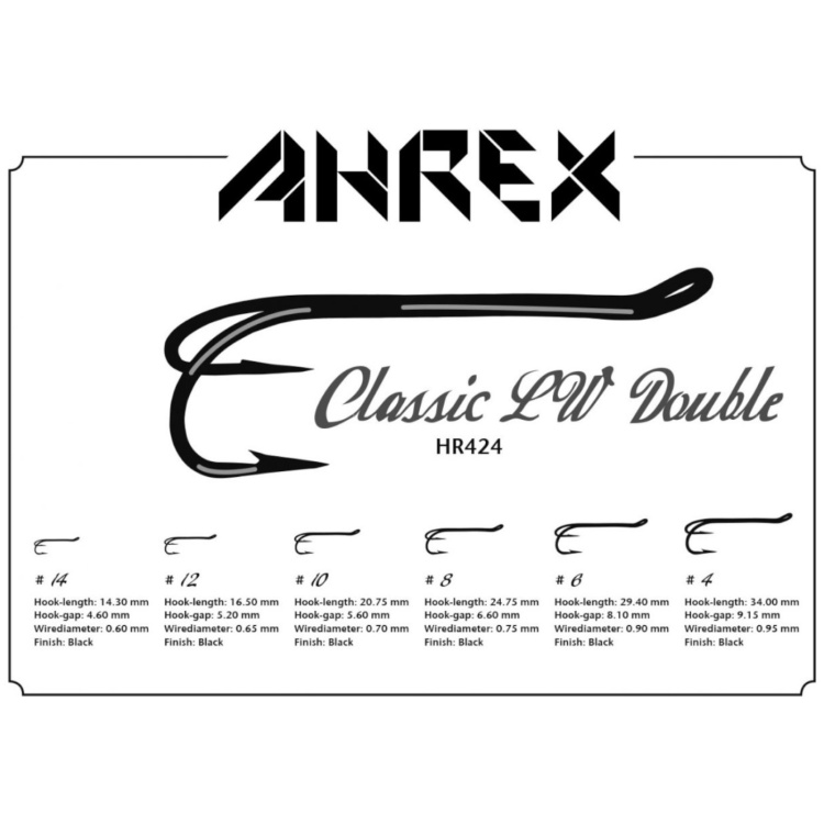 Ahrex Hr424 Classic Low Water Double #14 Salmon Fly Tying Hooks